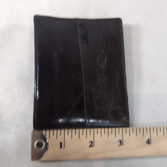 Vintage Genuine Eel Skin Wallet Made in Korea Dark Red Burgundy Bifold Leather - Picture 8 of 10